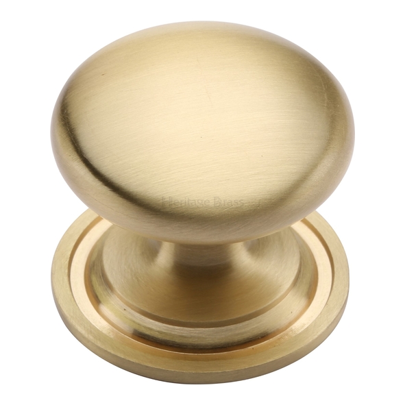C2240 38-SB • 38 x 38 x 33mm • Satin Brass • Heritage Brass Mushroom Cabinet Knob